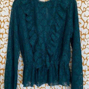 Lace ruffle blouse